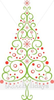 Funky Christmas Tree Clipart Image