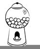 Gumball Machine Clipart Black And White Image