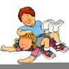 Brother And Sister Fighting Clipart Image