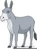 Smiling Donkey Clipart Image