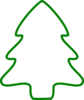 Green Christmas Tree Outline Clip Art