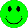 Happy Green Face Clip Art