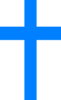 Cross Blue Clip Art