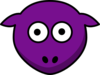 Sheep Purple Looking Straight Clip Art