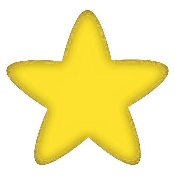 Fivepointed Yellow Star clip art