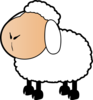 Sheep With A Colored Face Clip Art