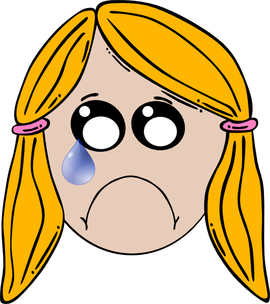Lady Cute Sad Clip Art at Clker.com - vector clip art online, royalty