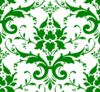 Green Damask Clip Art