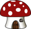 Mushroom House Clip Art