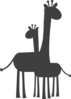 Black Giraffes Clip Art