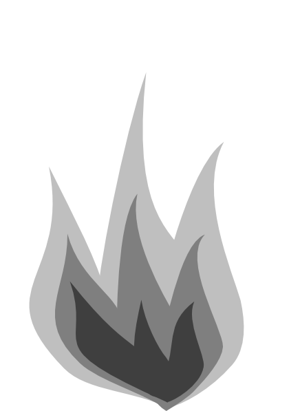 clipart fire black and white - photo #14