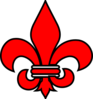 Red Fleur De Lis 3 Clip Art