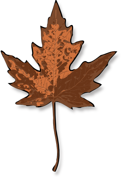 brown leaf clip art - photo #14