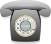 Gray Rotary Phone Clip Art