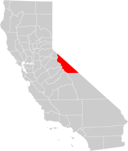 California County Map Mono County Highlighted Clip Art
