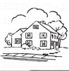 Historical Homes Clipart Image