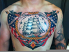 Traditional Chest Tattoo Image