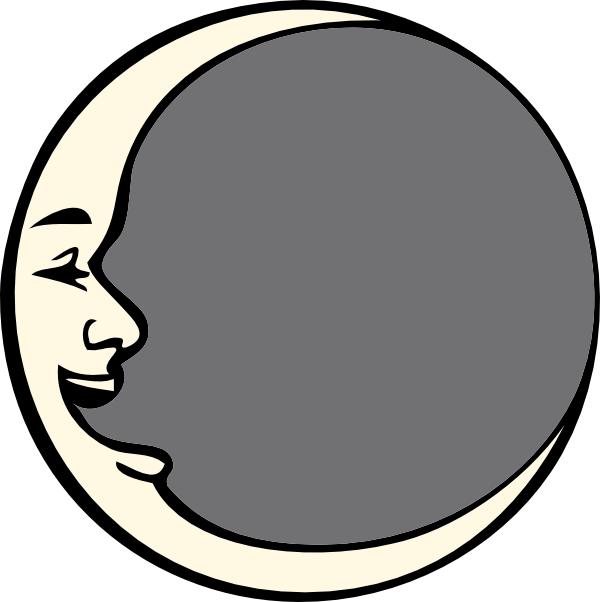 moon clipart black and white - photo #18