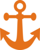 Orange Anchor Clip Art