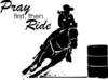 Female Barrel Racer Clipart Image