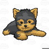 Yorkie Puppy Clipart Image