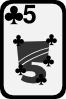 Five Of Clubs Clip Art