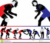 Youth Wrestling Clipart Image