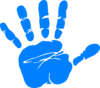 Blue Hand Print Clip Art