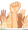 Hands Raised Clipart Image
