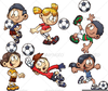 Kids Soccer Vector Image