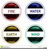 Fire Wind Water Clipart Image