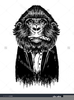 Wise Gorilla Clipart Image