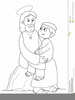 Black White Clipart Jesus Children Image