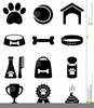 Black White Dog Bone Clipart Image