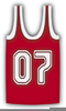 Blank Basketball Jersey Clipart Image