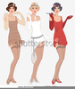 Flapper Girls Clipart Image