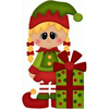 Cute Christmas Elves Clipart Image