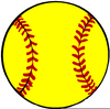 Free Yellow Softball Clipart Image