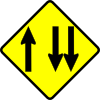 Caution Overtaking Lane Clip Art