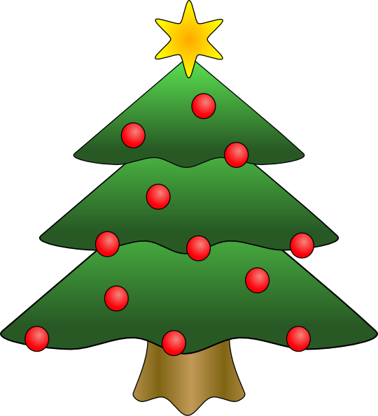 CHRISTMAS Tree clip art - vector clip art online, royalty free ...