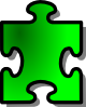 Green Jigsaw Piece 2 Clip Art