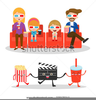 Watching Movies Clipart Image