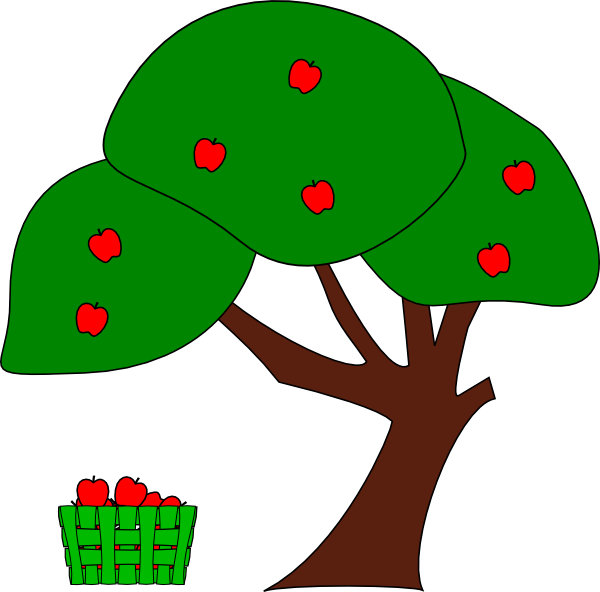 clip art tree outline. Apple Tree clip art