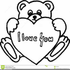Bears With Hearts Clipart Image