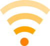 Orange Wifi Link  Clip Art