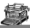 Free Vintage Typewriter Clipart Image