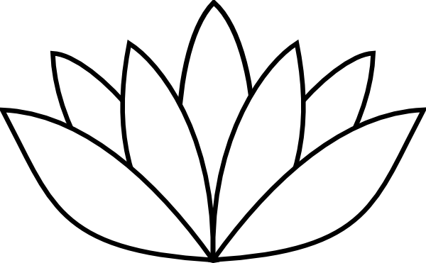 lotus flower outline clip art free - photo #4