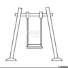 Swing Black And White Clipart Image