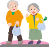 Seniors Shopping Clipart Image