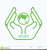 Hand Holding World Clipart Image